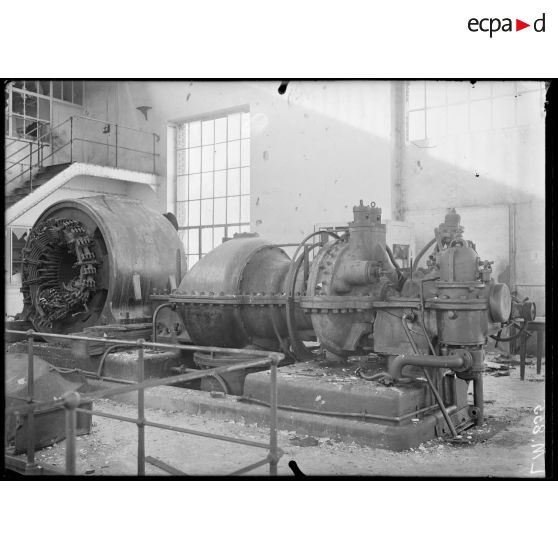 Concession d'Aniche, Nord, la salle des machines, turbine n°1. [légende d'origine]