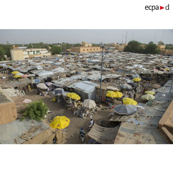 Vue du marché de Gao, au Mali.