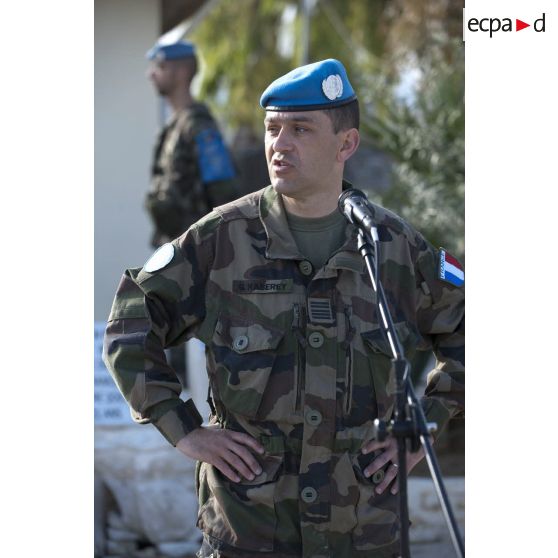 Discours du colonel Haberey, commandant le détachement français et chef de corps du 92e RI.