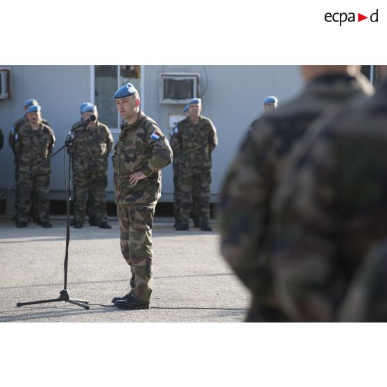 Discours du colonel Haberey, commandant le détachement français et chef de corps du 92e RI.