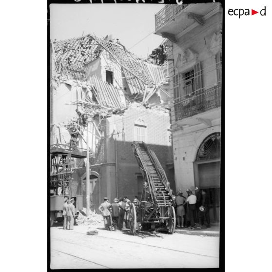 La ville de Beyrouth après les bombardements des Alliés.