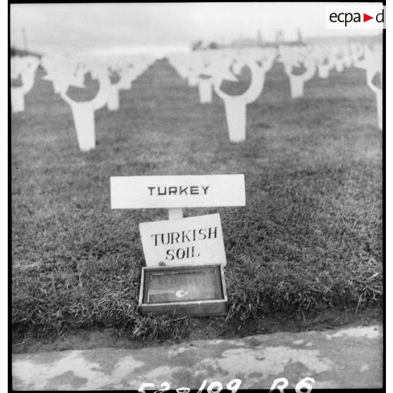 Une tombe turque d'un cimetière des Nations Unies en Corée du Sud.