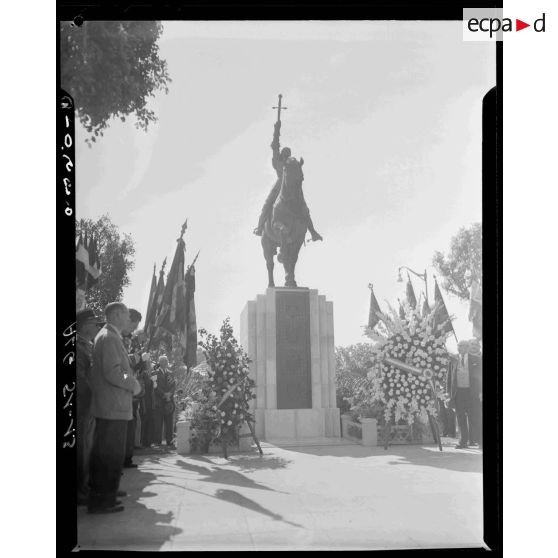 Inauguration de la statue équestre de Jeanne d'Arc sur le plateau des Glières d'Alger.