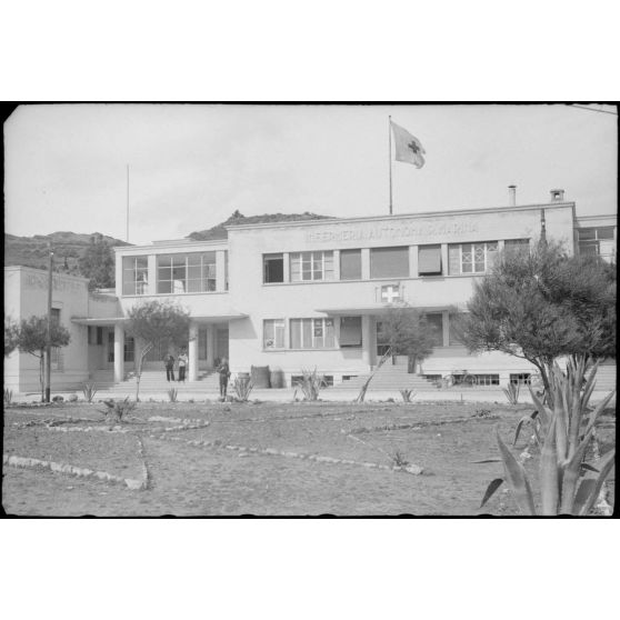 Sur l'île de Leros, les locaux de l'hôpital militaire de la marine italienne.