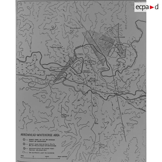 [Plan opérationnel de la cote 281 à Arrow Head. White Horse area.]