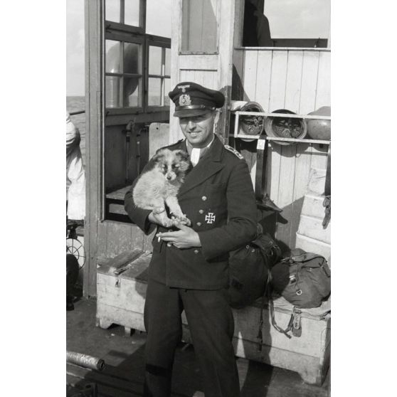 Peu après l'opération Taifun, sur le pont d'un Raumboot de la Kriegsmarine, en direction de Samos.