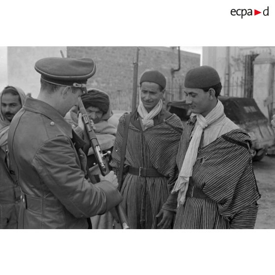 Des reporters de la Luftwaffe rencontrent des groupes de défense tunisiens.