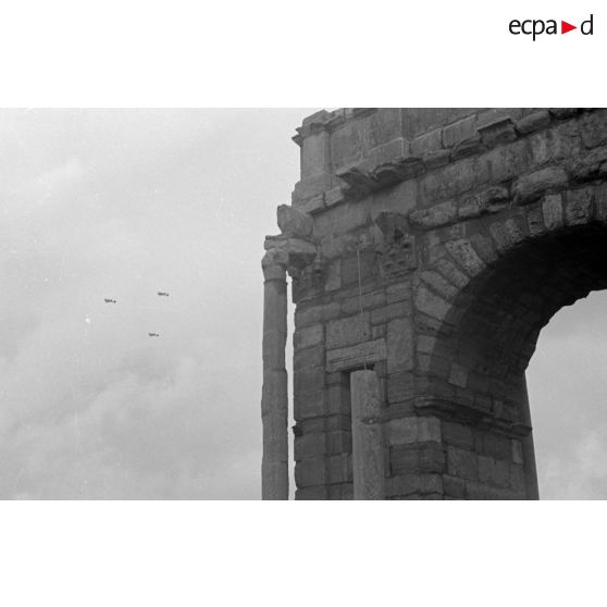 L'Arc de Triomphe Empereur Antonin, à Sbeïtla dans le centre de la Tunisie.