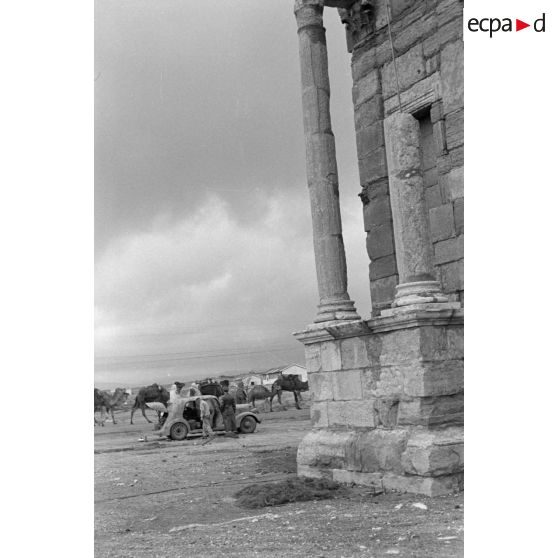 L'Arc de Triomphe Empereur Antonin, à Sbeïtla dans le centre de la Tunisie.