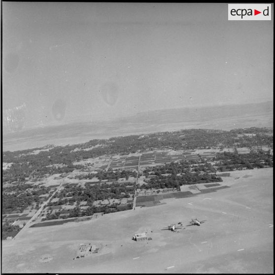 Vue aérienne de la région de Ghadamès, à la frontière algéro-tunisienne.