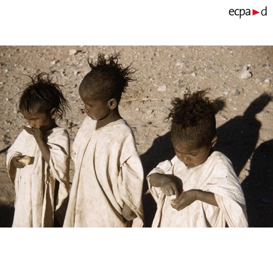 Enfants au camp d'Adena, chef des Kel Amguid. [légende d'origine]