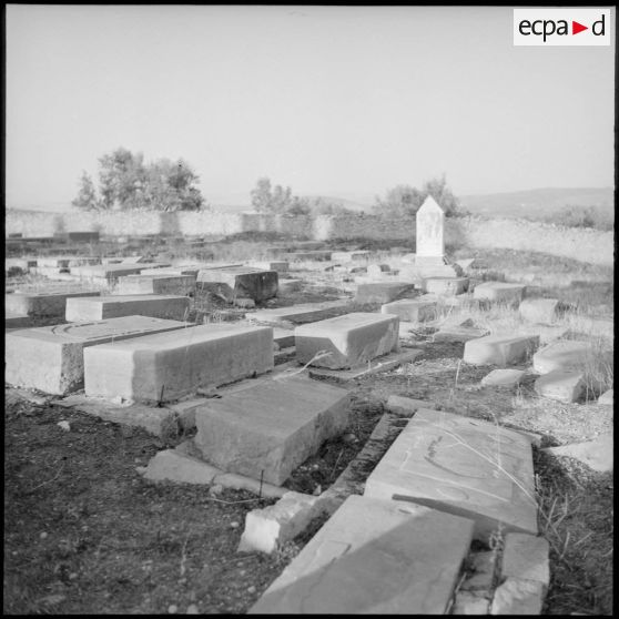 Vue du cimetière israélite de Tlemcen (?).