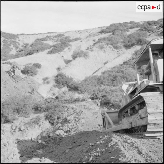 Vue d'un bulldozer.