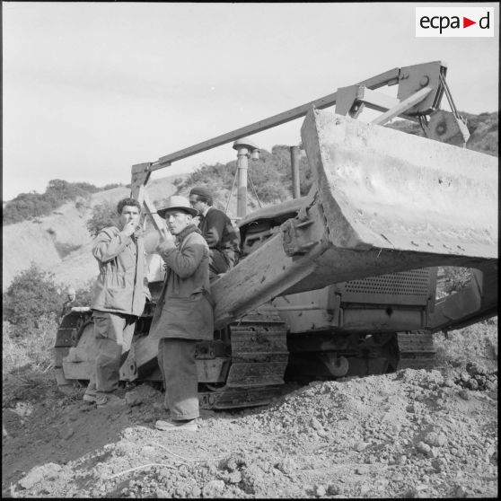 Vue d'un bulldozer.