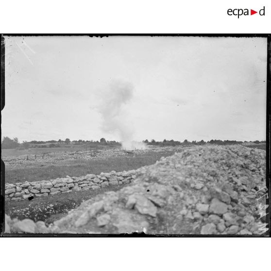 Près de Naix, camp Franklin, instruction des contingents américains. Exercices des contingents américains avec tirs réels. [légende d'origine]