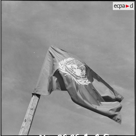 Le drapeau de l'ONU.