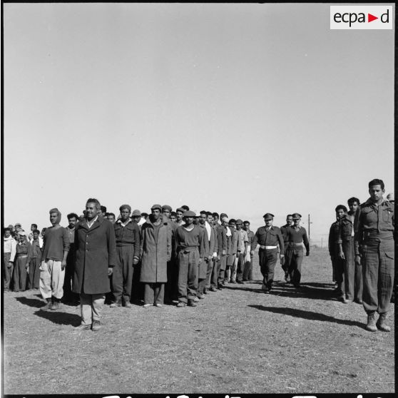 Camp de transit de prisonniers égyptiens en Israël.