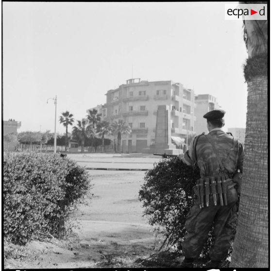 Protection de Port-Fouad par l'armée française.