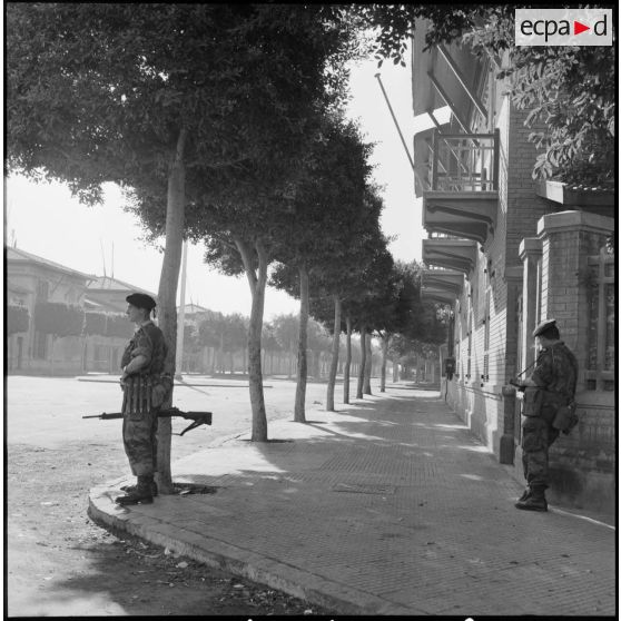 Protection de Port-Fouad par l'armée française.