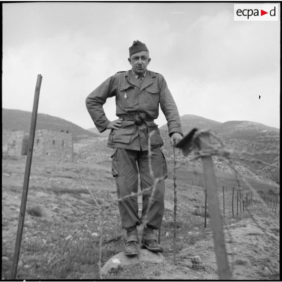 Portrait d'un militaire en Algérie.