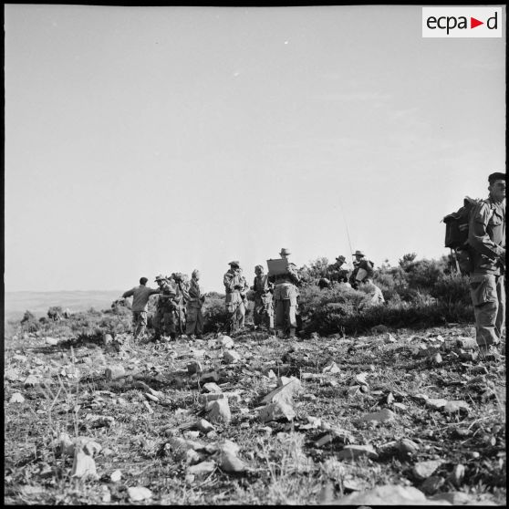 Djebel Nador. Opération de contrôle de la demi-brigade des fusiliers marins (DBFM).