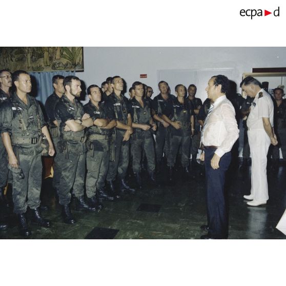 Visite au régiment d'infanterie de marine du Pacifique - Polynésie. [Description en cours]