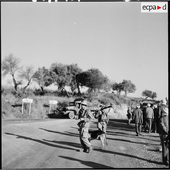 Eléments de la 9ème compagnie du 3/60ème régiment d'infanterie (RI).