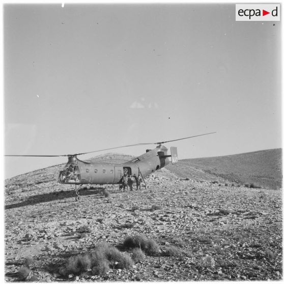 Hélicoptère banane dans le djebel Tarf.