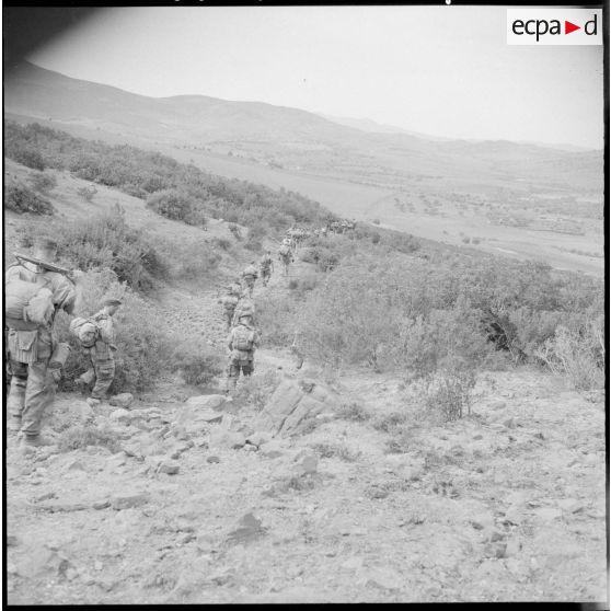 Après la fouille du terrain, les colonnes se dirigent vers le point de ralliement