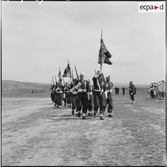 Arrivée des trois drapeaux.