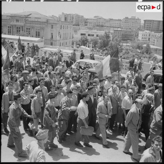 La manifestation sur la place de la Breche à Constantine.