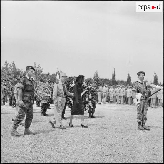 Obsèques du colonel Jeanpierre au cimetière d'El Alia.