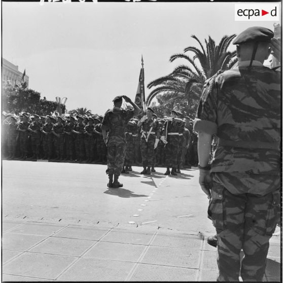 Alger. Cérémonie militaire.