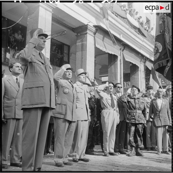 Bône. Visite du général de Gaulle.