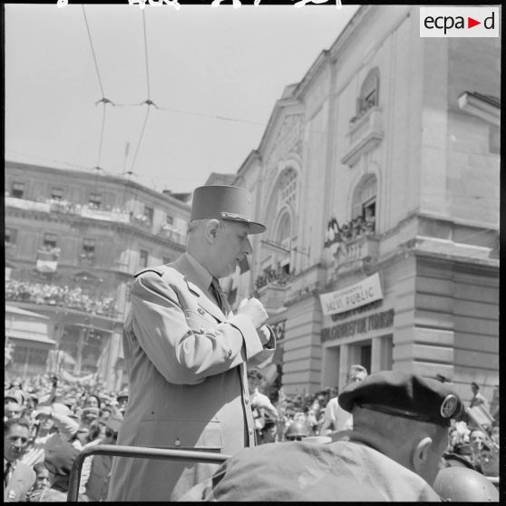 Constantine. Visite du général de Gaulle.