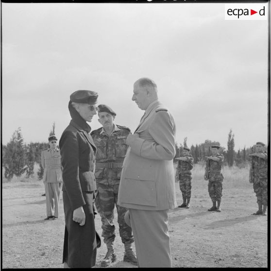 Mostaganem. Obsèques du colonel Jeanpierre du 1er régiment étranger de parachutistes (REP).