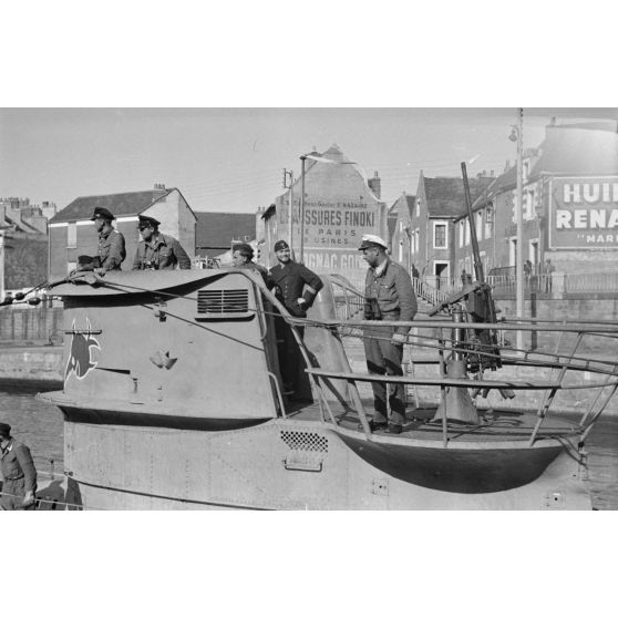 Le retour à Saint-Nazaire du sous-marin U-96 du capitaine (Kapitänleutnant) Lehmann Villenbrook.