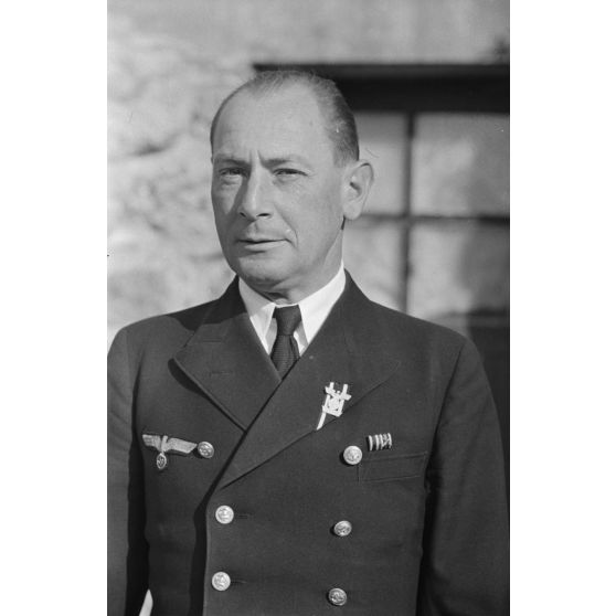 Portrait d'un officier de la 7.Unterseebootsflottille basée à Saint-Nazaire.