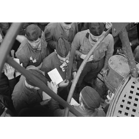 A Saint-Nazaire, le retour de la huitième croisière du Kapitänleutnant Helmut Rosenbaum.