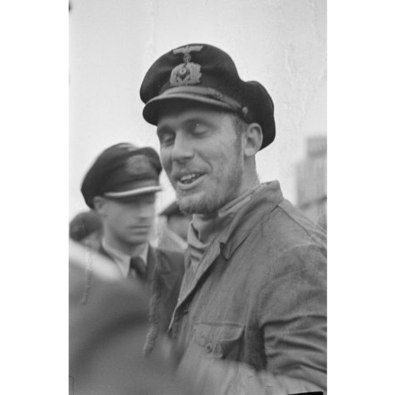 A Saint-Nazaire, le retour de la huitième croisière du Kapitänleutnant Helmut Rosenbaum.