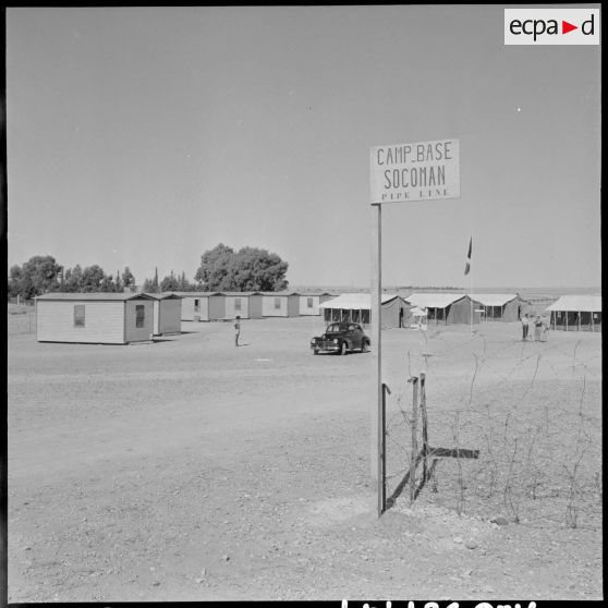 Le camp base de la Société commerciale et minière pour l'Afrique du Nord (SOCOMAN) à M'Sila.