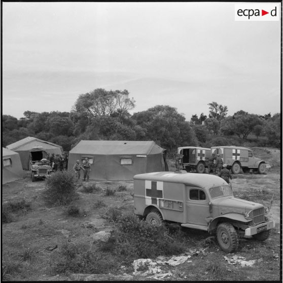 Rouïba. Vue d'ensemble de l'antenne médicale de campagne.