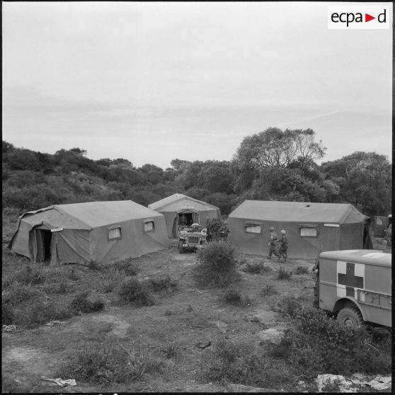 Rouïba. Vue d'ensemble de l'antenne médicale de campagne.