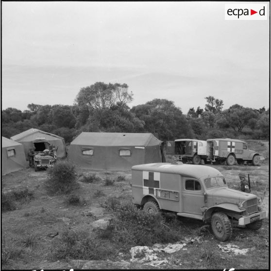 Rouïba. Vue d'ensemble de l'antenne médicale de campagne.