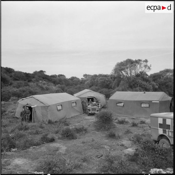 Rouïba. Vue d'ensemble de l'antenne médicale de campagne.