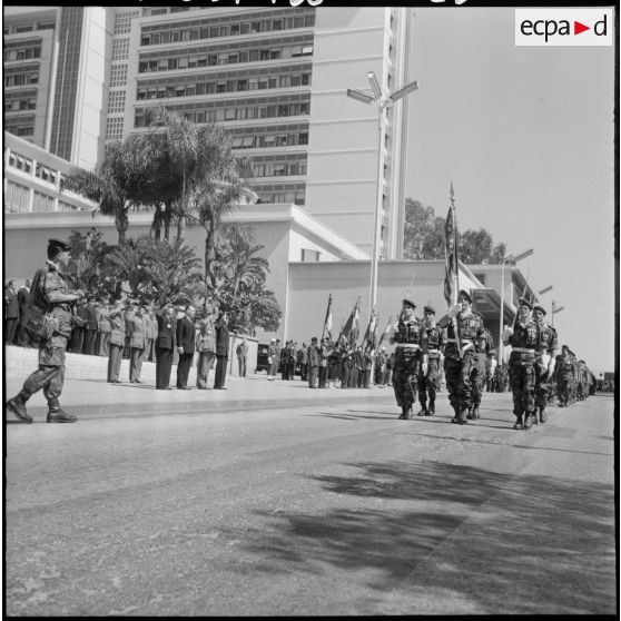 Alger. Défilé des troupes.