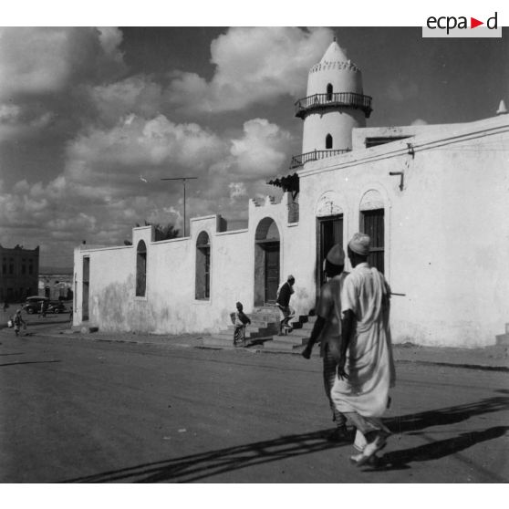 Djibouti, 1949. Territoire Français des Afars et des Issas. Djibouti. La mosquée Hamoudi.