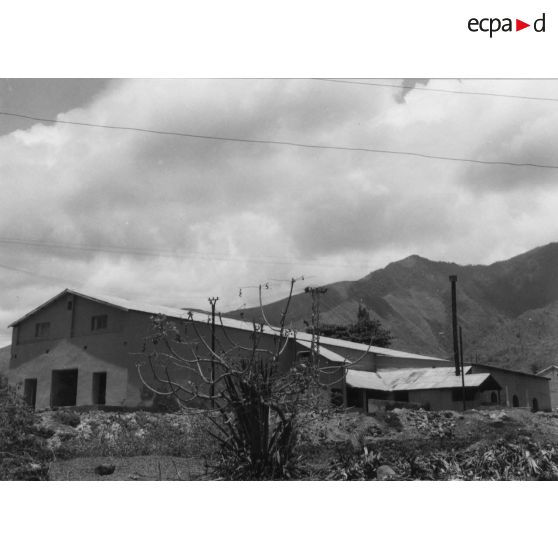 Archipel des Comores, Anjouan, 1953. Construction Bambao.