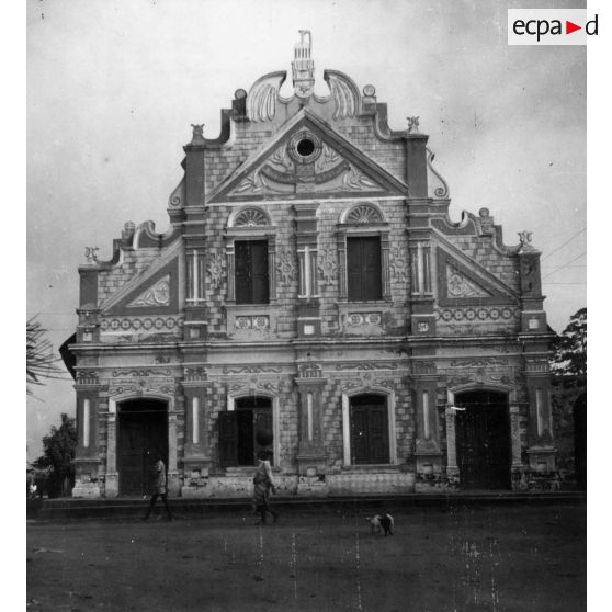 République du Dahomey, Sakété, 1956. La mosquée.