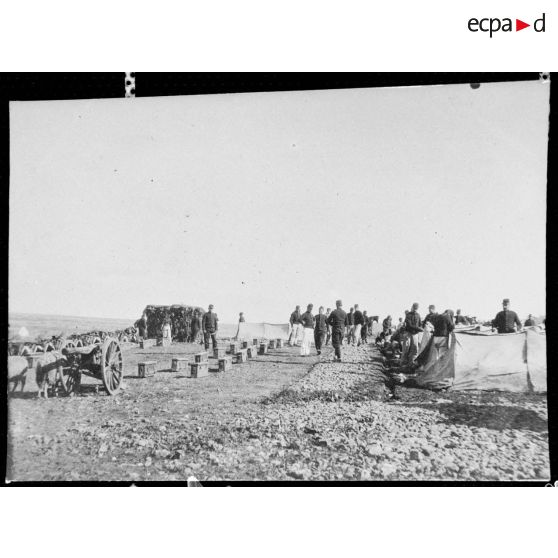 Camp de l'artillerie de montagne à Berkane, 1907. [légende d'origine]